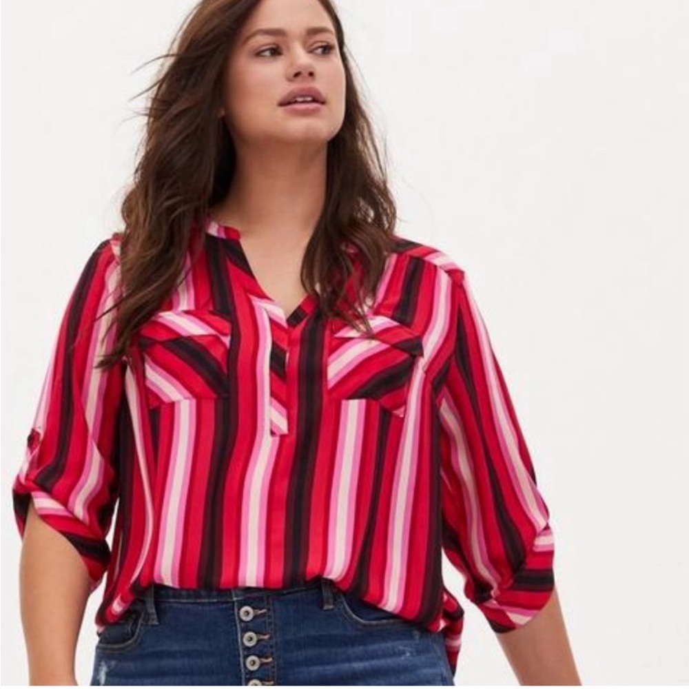 Torrid Harper Pink, Black, White stipes